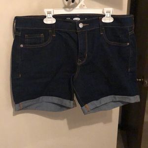 Old navy dark wash midi shorts size 10